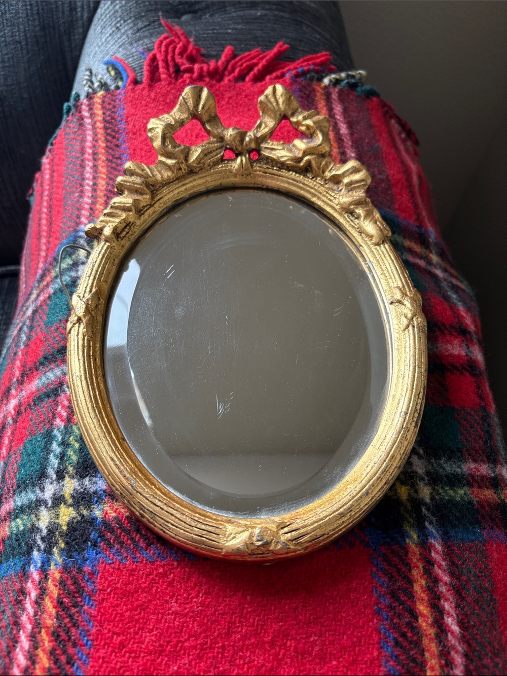 Ornate Gold Oval Wall Mirror